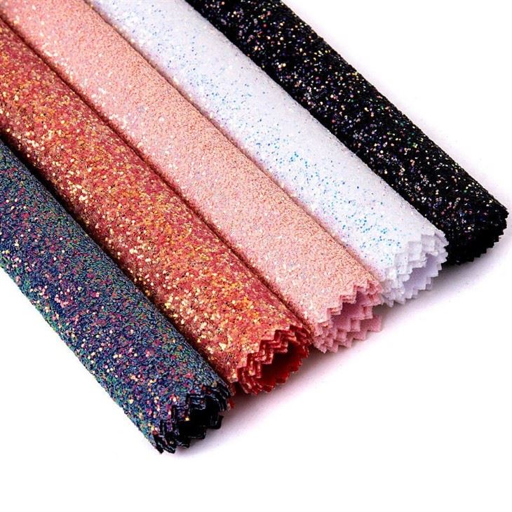 pu glitter leather