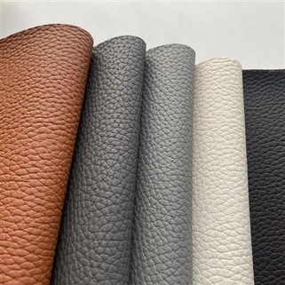 Lledr artiffisial o ansawdd da meddal cyfanwerthol 1. 0-1. Ffabrig lledr soffa lychee 2mm